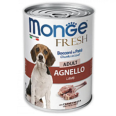 Влажный корм для собак Monge Dog Fresh с ягненком, 400 г