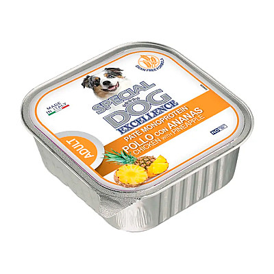 Влажный корм для собак Monge SDE Dog Fruit курица с ананасами монопротеин, 150 г