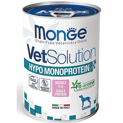Вологий корм для собак Monge VetSolution Wet Hypo canine свинина, 400 г