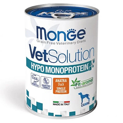 Вологий корм для собак Monge VetSolution Wet Hypo canine качка, 400 г