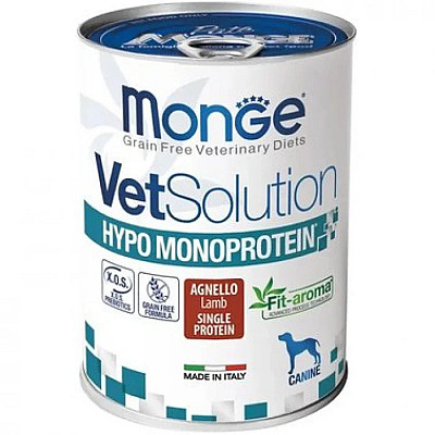 Вологий корм для собак Monge VetSolution Wet Hypo canine ягня, 400 г