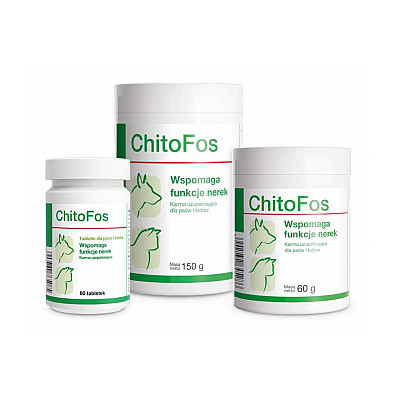 Таблетки Dolfos ChitoFos ХитоФос для поддержки функции почек у кошек и собак, 60 таб