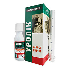 Суспензия Укрзооветпромснаб Уролик для лечения заболеваний мочевыводящих путей собак и кошек, 50 мл