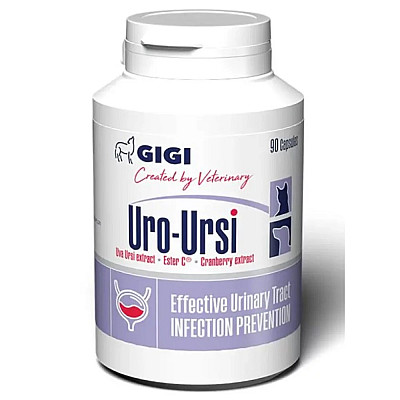 Капсули GiGi Uro-Ursi Уро-Урсі для профілактики захворювань сечового міхура у собак та котів, 14 таб