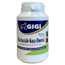 Капсулы GiGi Calci-Cod-Omega Кальций-Код-Омега для восстановления костей и хрящей собак и кошек, 90 капс