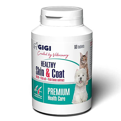 Таблетки GiGi Cod-Omega-Plus Healthy Skin & Coat Код-Омега-Плюс для кожи и шерсти собак и кошек, 90 таб