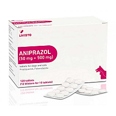 Таблетка Livisto Aniprazol Аніпразол антигельмінтна для собак та котів, 1 таб