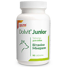 Таблетки Dolfos Dolvit Junior Долвит Джуниор витаминно-минеральный комплекс для щенков и молодых собак, 90 таб