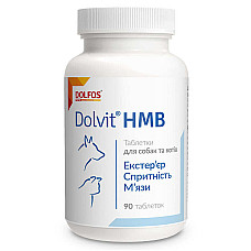 Таблетки Dolfos Dolvit HMB комплекс витаминов для поддержания мышц собак и кошек, 90 таб