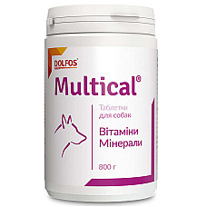 Таблетки Dolfos Multical Мультикаль минеральный комплекс для собак, 800 грм