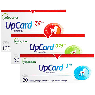 Таблетки Vetoquinol UpCard Апкард 7,5 мг, диуретик при застойной сердечной недостаточности для собак, 10 таб