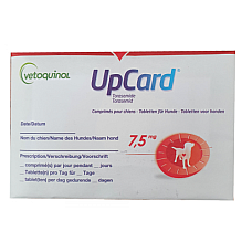 Таблетки Vetoquinol UpCard Апкард 7,5 мг, диуретик при застойной сердечной недостаточности для собак, 10 таб