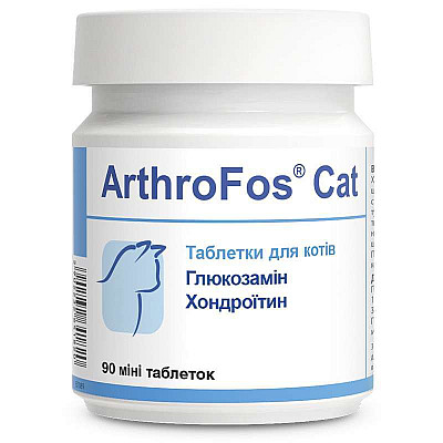 Таблетки Dolfos Arthrofos Cat АртроФос Кет для суглобів котів із глюкозаміном і хондроїтином, 90 таб
