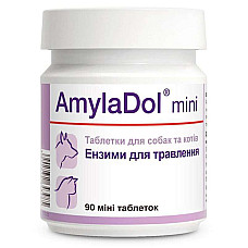 Таблетки Dolfos AmylaDol АмилаДол мини при нарушении пищеварения для собак и кошек, 90 таб
