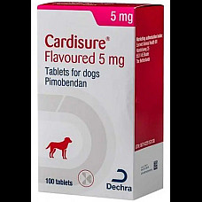Таблетки Dechra Cardisure Кардишур 5 мг для лечения сердечной недостаточности, для собак любых пород, 100 таб