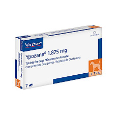 Таблетки Virbac Ypozane Ипозан S для лечения предстательной железы, для собак весом 3,75-7,5 кг, 7 таб/1.875 мг