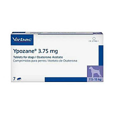 Таблетки Virbac Ypozane Ипозан М для лечения предстательной железы, для собак весом 7,5-15 кг, 7 таб/3,75 мг