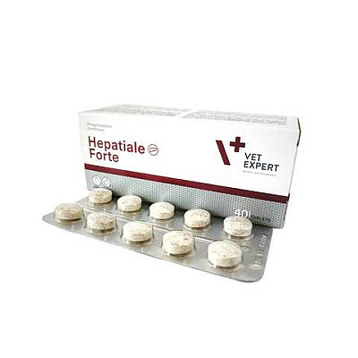 Таблетки VetExpert Hepatiale Forte Гепатиале Форте для защиты и поддержки печени у собак и кошек, 40 таб