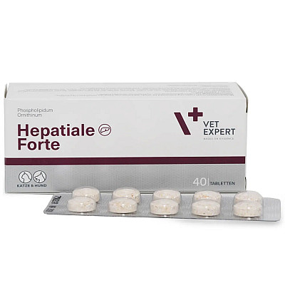 Таблетки VetExpert Hepatiale Forte Гепатиале Форте для защиты и поддержки печени у собак и кошек, 40 таб