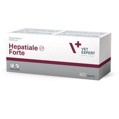 Таблетки VetExpert Hepatiale Forte Гепатиале Форте для защиты и поддержки печени у собак и кошек, 40 таб