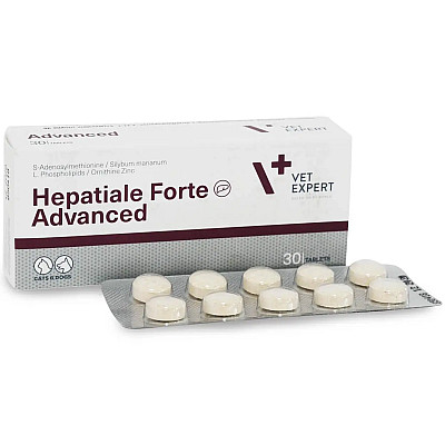 Таблетки VetExpert Hepatiale Forte Forte Advanced Гепатиале Форте Эдвансд для поддержки функций печени у собак и кошек, 30 таб