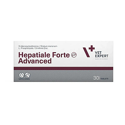 Таблетки VetExpert Hepatiale Forte Forte Advanced Гепатиале Форте Эдвансд для поддержки функций печени у собак и кошек, 30 таб