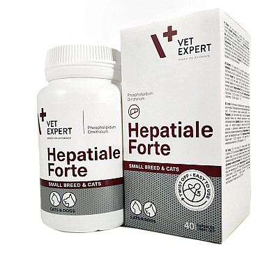 Капсули VetExpert Hepatiale Forte Small breed & cats Гепатіале Форте смол брід енд кетс підтримки функцій печінки собак дрібних порід і кішок, 40 капс