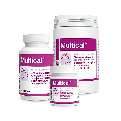 Таблетки Dolfos Multical mini Мультикаль мини-минеральный комплекс для собак мелких пород, 90 таб