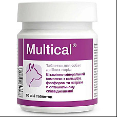 Таблетки Dolfos Multical mini Мультикаль мини-минеральный комплекс для собак мелких пород, 90 таб