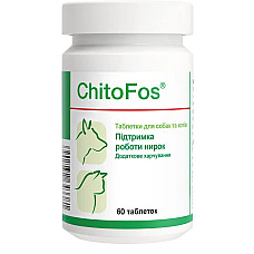 Таблетки Dolfos ChitoFos ХитоФос для поддержки функции почек у кошек и собак, 60 таб