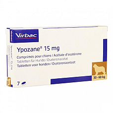 Таблетки Virbac Ypozane Ипозан XL для лечения предстательной железы, для собак весом 30-60 кг, 7 таб/15 мг