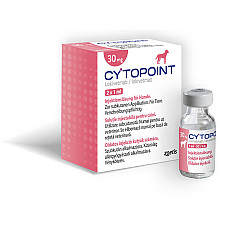 Раствор для инъекций Zoetis Cytopoint Цитопоинт 30 мг при аллергическом/атопическом дерматите у собак, 2 флакона