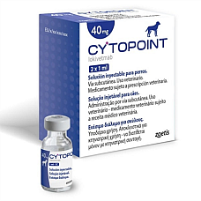 Раствор для инъекций Zoetis Cytopoint Цитопоинт 40 мг при аллергическом/атопическом дерматите у собак, 2 флакона