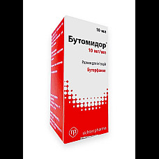 Раствор для инъекций Richter Pharma Butomidor Бутомидор обезболивающий для кошек, собак, лошадей, 10 мл