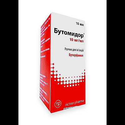 Раствор для инъекций Richter Pharma Butomidor Бутомидор обезболивающий для кошек, собак, лошадей, 10 мл